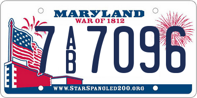MD license plate 7AB7096