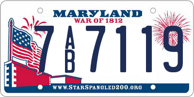 MD license plate 7AB7119
