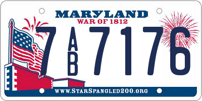 MD license plate 7AB7176