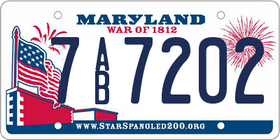 MD license plate 7AB7202