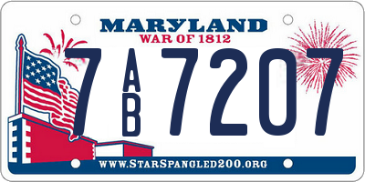 MD license plate 7AB7207