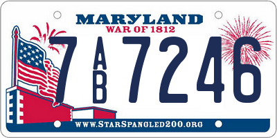 MD license plate 7AB7246