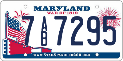 MD license plate 7AB7295