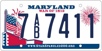 MD license plate 7AB7411