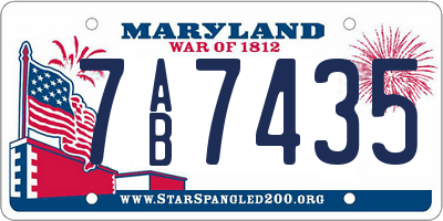 MD license plate 7AB7435