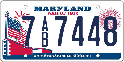 MD license plate 7AB7448