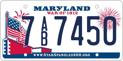 MD license plate 7AB7450