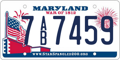 MD license plate 7AB7459