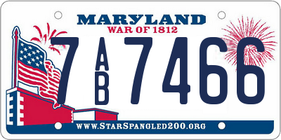 MD license plate 7AB7466