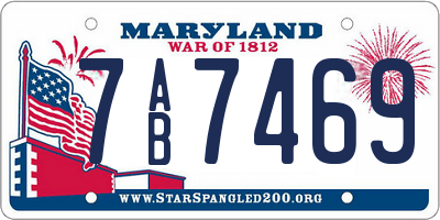 MD license plate 7AB7469