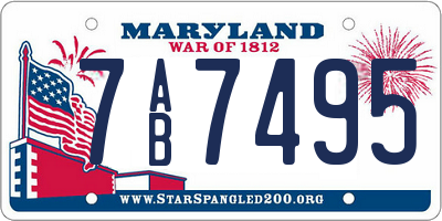 MD license plate 7AB7495