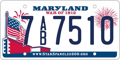 MD license plate 7AB7510