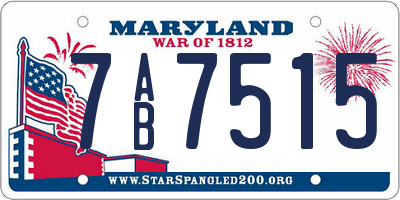 MD license plate 7AB7515