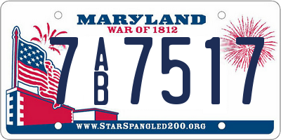 MD license plate 7AB7517