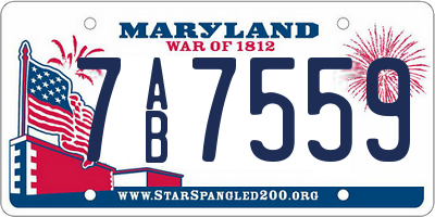 MD license plate 7AB7559