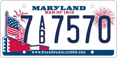 MD license plate 7AB7570