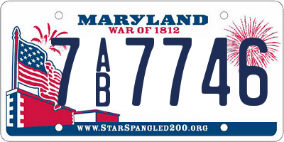 MD license plate 7AB7746