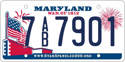 MD license plate 7AB7901
