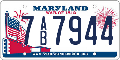 MD license plate 7AB7944
