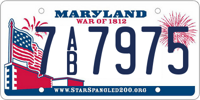 MD license plate 7AB7975
