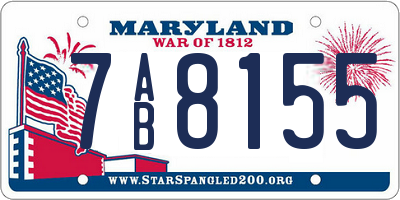 MD license plate 7AB8155