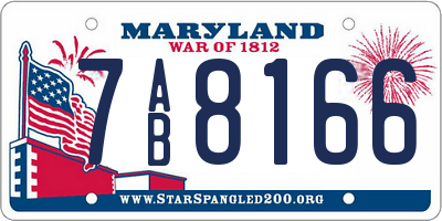 MD license plate 7AB8166