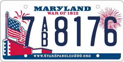 MD license plate 7AB8176