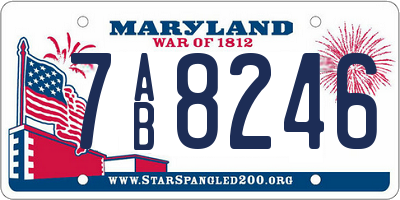 MD license plate 7AB8246