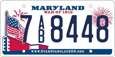 MD license plate 7AB8448