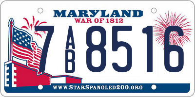 MD license plate 7AB8516