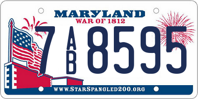 MD license plate 7AB8595