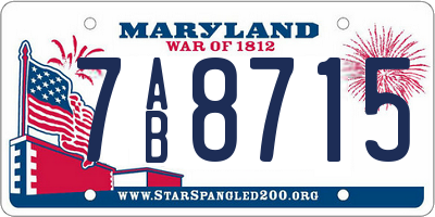 MD license plate 7AB8715