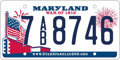 MD license plate 7AB8746