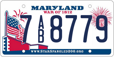MD license plate 7AB8779