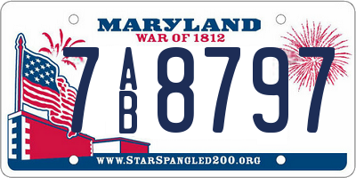 MD license plate 7AB8797