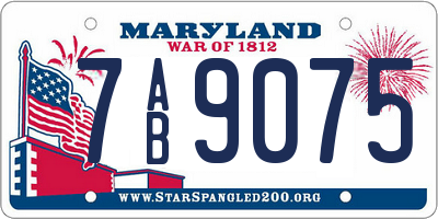 MD license plate 7AB9075