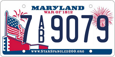 MD license plate 7AB9079