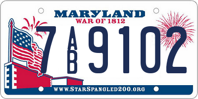 MD license plate 7AB9102