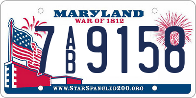 MD license plate 7AB9158