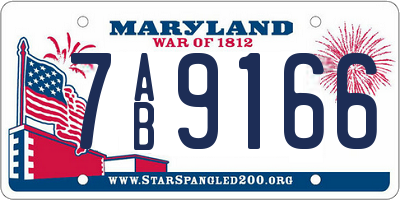 MD license plate 7AB9166
