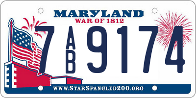 MD license plate 7AB9174