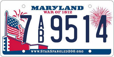 MD license plate 7AB9514