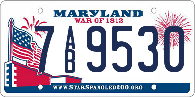 MD license plate 7AB9530