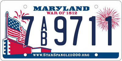 MD license plate 7AB9711