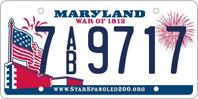 MD license plate 7AB9717
