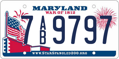MD license plate 7AB9797