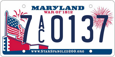 MD license plate 7AC0137