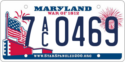 MD license plate 7AC0469