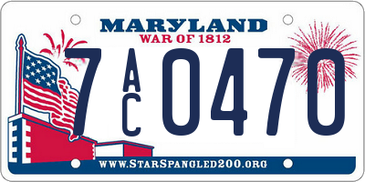 MD license plate 7AC0470