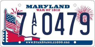 MD license plate 7AC0479